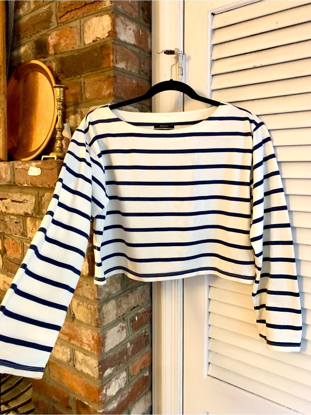J. Crew Classic Boatneck Striped T-shirt in mariner cotton